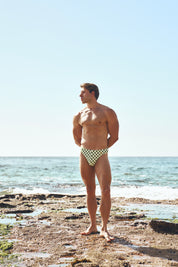 CARIOCA BOY SWIM THONG RIO GREEN/COCONUT MILK